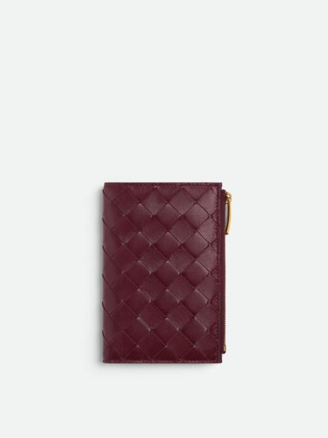 Bottega Veneta Medium Intrecciato Bi-Fold Zip Wallet