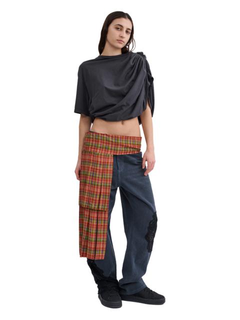 Collina Strada WORN BLACK EVA DRAPED TEE