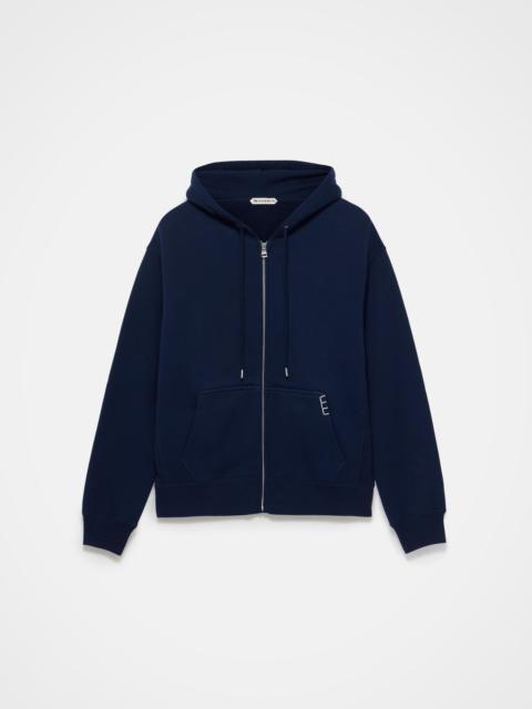 JW Anderson FRONT ZIP HOODIE IN NAVY