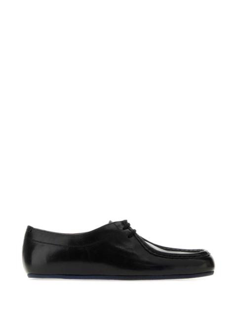 Jil Sander Jil Sander Men Black Leather Hood Lace-Up Shoes
