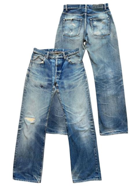 Blue Blue Japan Vintage Hr Market Selvedge Distressed Denim Jeans 30x30
