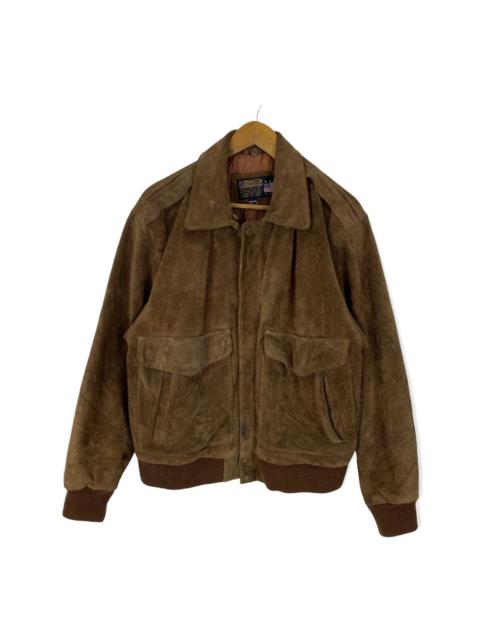 Other Designers Robinson Les Bains - ROBINSON FLYER JACKET SUEDE LEATHER JACKET