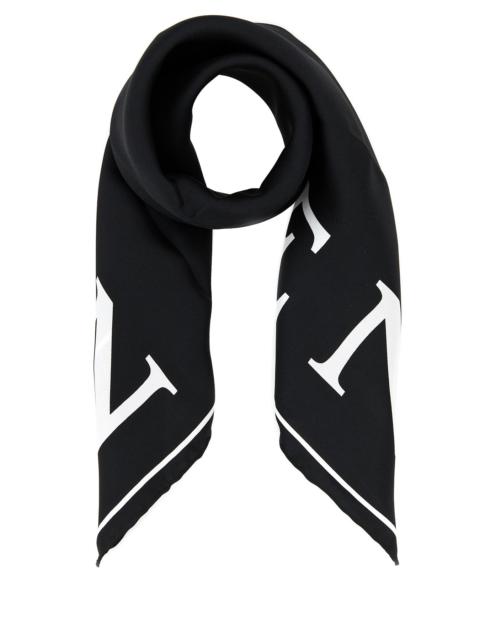Alexander McQueen Black silk foulard