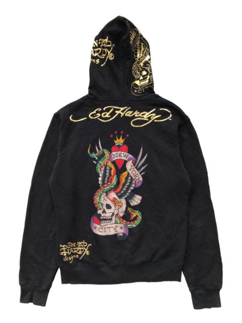 Other Designers Ed Hardy - Rare ED HARDY NYC Hoodie Zipper
