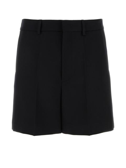 Valentino Black wool bermuda shorts