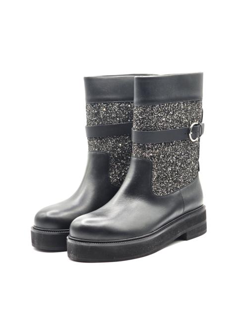 FERRAGAMO SALVATORE FERRAGAMO PARIS EMBELLISHED MOTO BOOTS - 10
