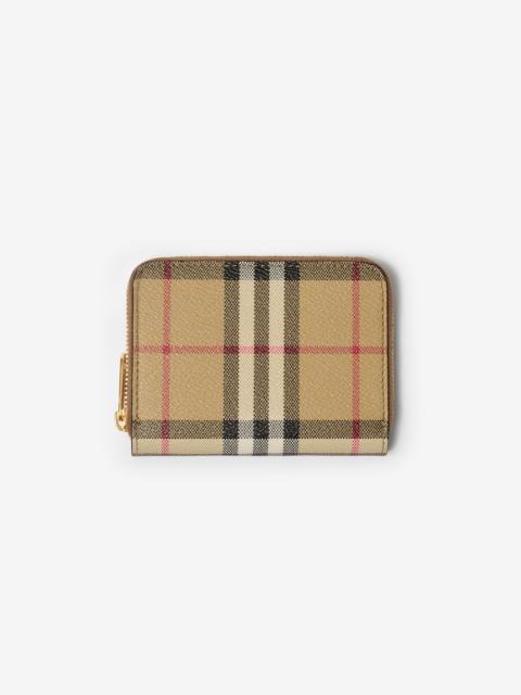 Burberry Small Check Zip Wallet