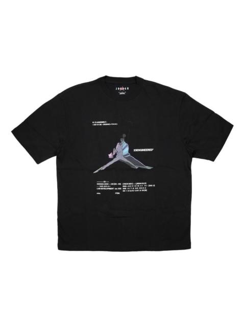Jordan Air Jordan 23 Engineered Casual Breathable Large Logo Printing Round Neck Short Sleeve Black DO8895-