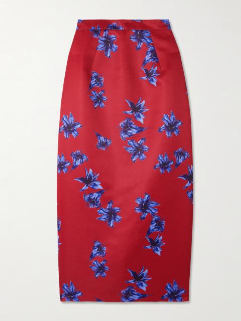 EMILIA WICKSTEAD Lorelei Floral-print Faille Midi Skirt