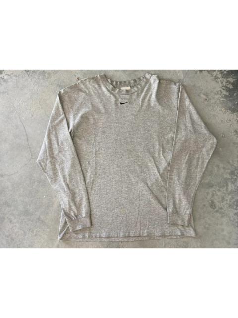 Nike Vintage Nike Center Swoosh Long-Sleeve Shirt Grey Color
