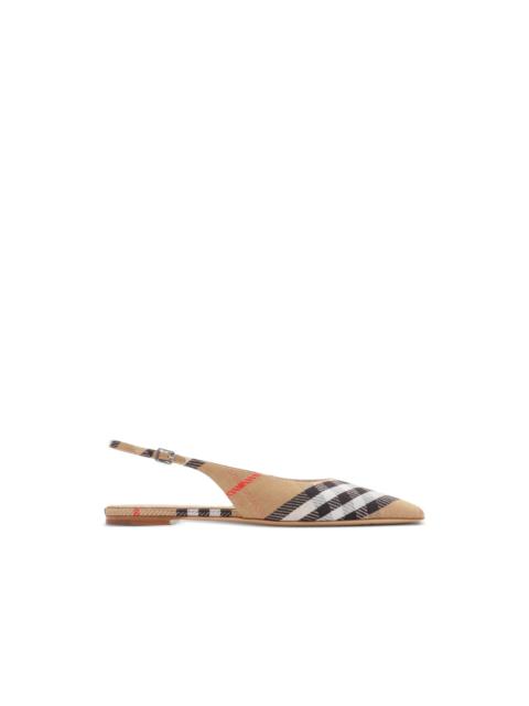 Burberry Burberry Check Birdie Slingback Ballerina Flats Women