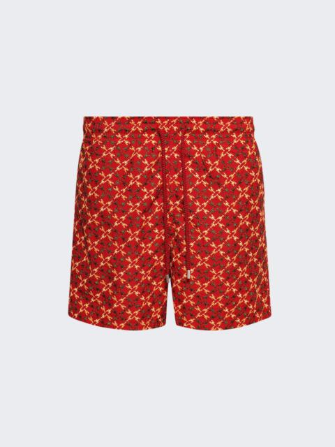 Vilebrequin Mistral Embroidered Swim Shorts Lipstick
