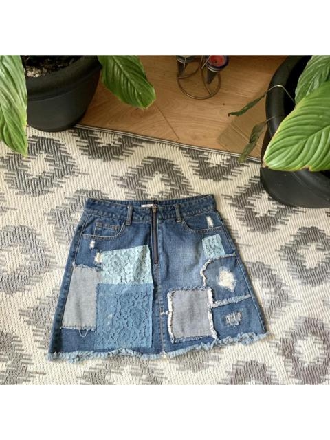 Other Designers !M?ERFECT Women's Navy and Blue Skirt