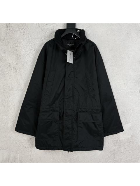 BALENCIAGA Balenciaga Men's Nylon Oxford Parka Jacket in Black