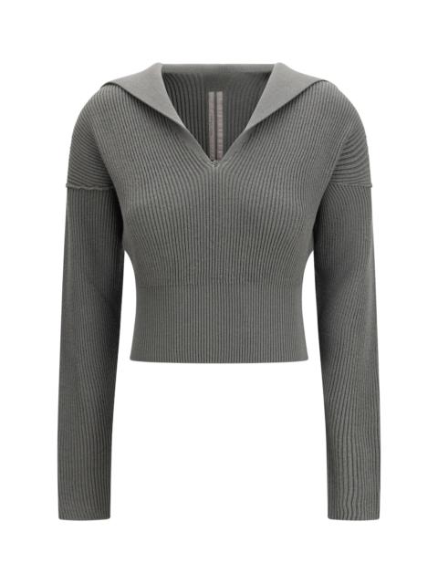 Rick Owens Rick Owens Euca Virgin Wool Sweater With V Neck