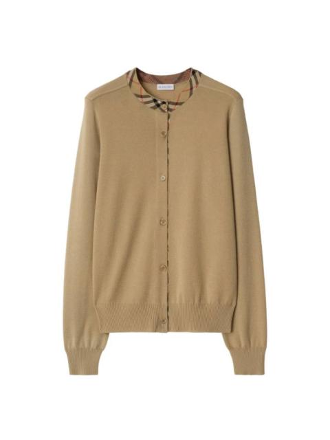 Burberry Burberry Check-Trim Wool Cardigan
