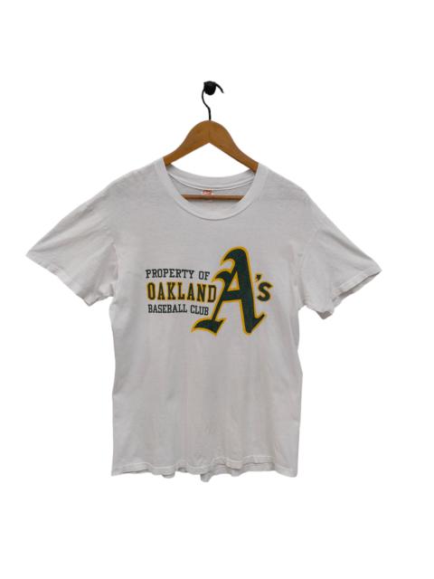 Other Designers Hanes × MLB × Vintage - Vintage 80s Hanes Oakland Athletics A’s MLB Tee
