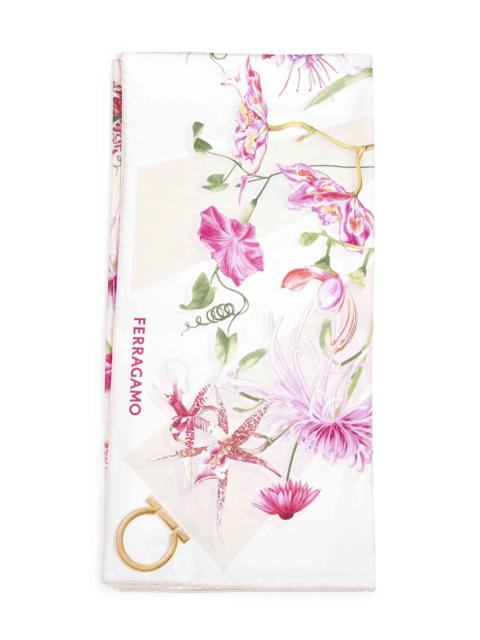 FERRAGAMO Gaia print silk scarf