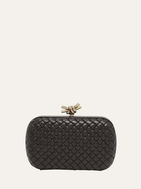 Bottega Veneta Knot Intreccio Leather Clutch Bag