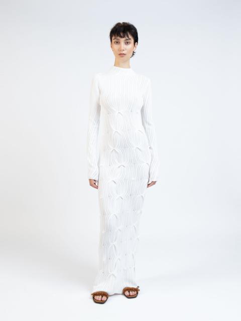 Elleme Knit Turtleneck Dress/White