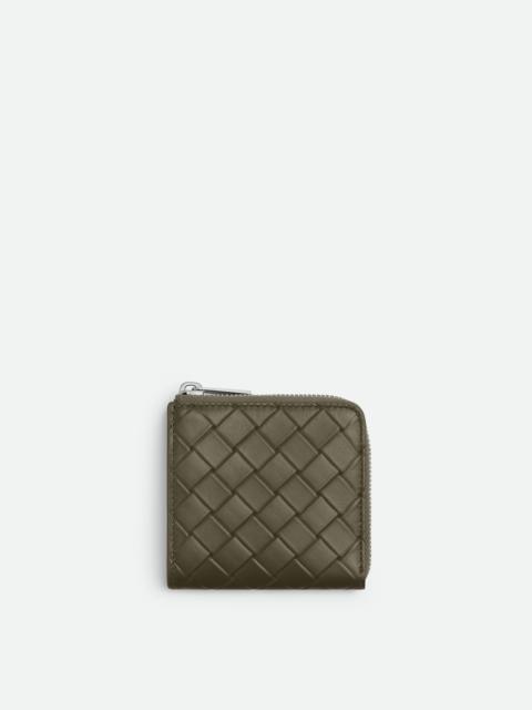 Bottega Veneta Intrecciato Stamp Square Zip Around Wallet