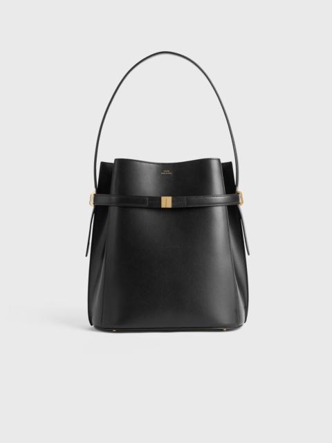TOTEME Belted leather bucket bag black