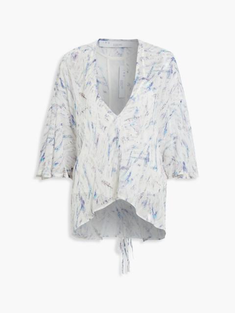 Other Designers Justie printed silk-chiffon top