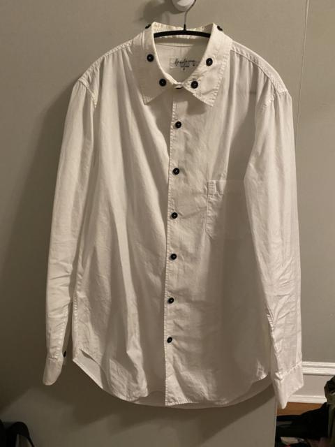 19aw double collar contrast button shirt
