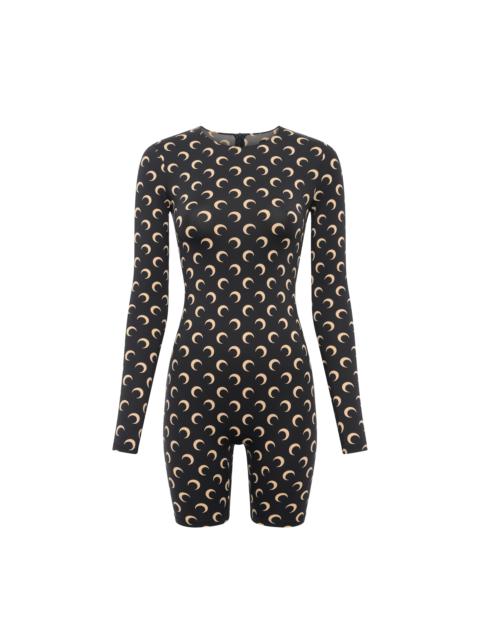 Marine Serre Recycled Moon Jersey Short Catsuit