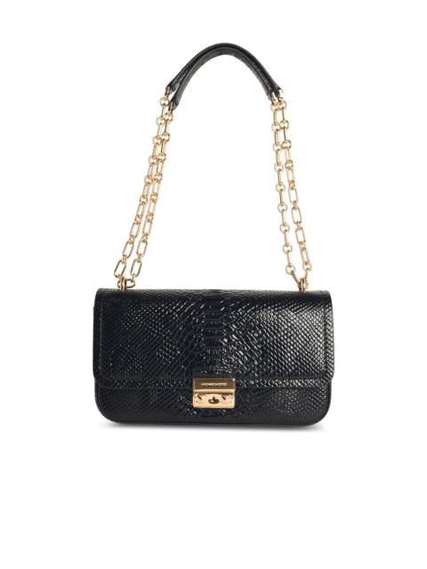 MICHAEL KORS Michael Michael Kors Tribeca Black Snake Print Leather Bag