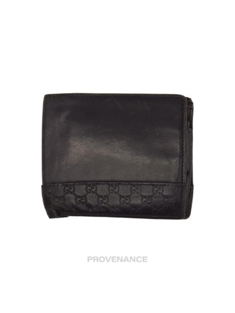 GUCCI Gucci Bifold Wallet - Black Micro Guccissima Leather