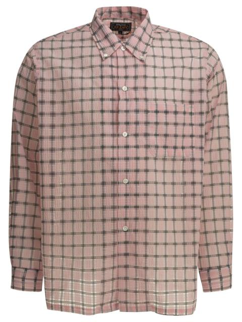 BEAMS PLUS Beams Plus Open Db Nylon Airy Plaid Casual Shirt