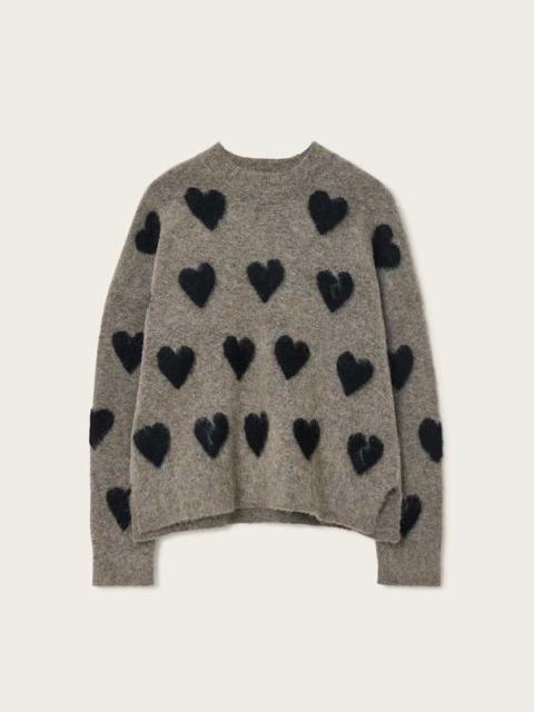 ALLSAINTS AMORA JACQUARD BRUSHED SWEATER