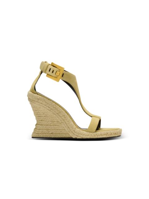 Balmain Anthem wedge espadrilles in suede