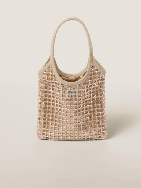 Miu Miu IVY satin handbag with synthetic crystals
