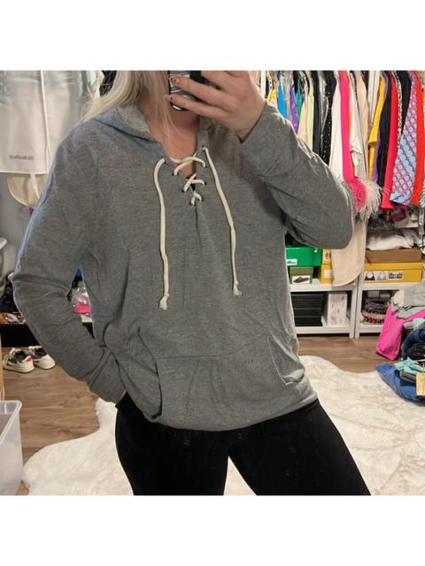 Other Designers Cotton On French Terry Grey Oversized Lace Up Hoodie