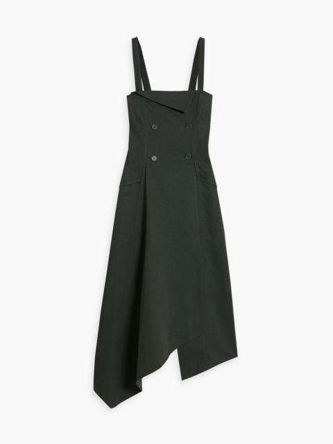 A.L.C. Scarlett asymmetric cotton and linen-blend midi dress