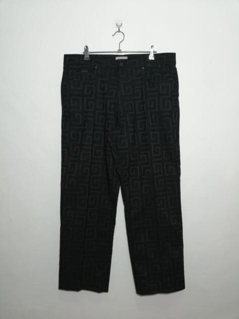 VERSACE Monogram Wide-Leg Cropped Trousers