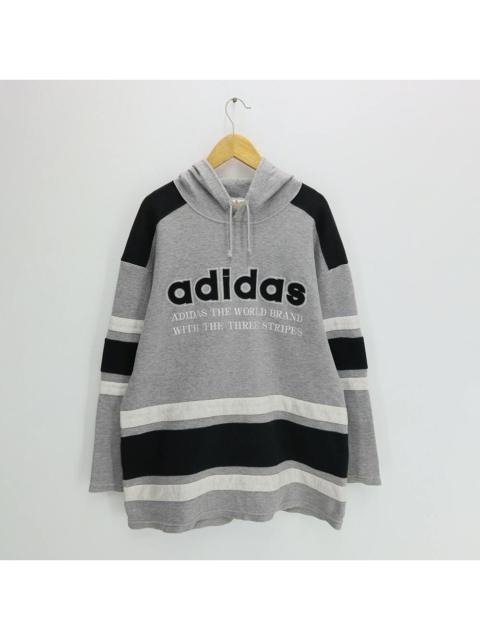 adidas Vintage 90s ADIDAS Logo Embroidered Hoodie Made In Japan