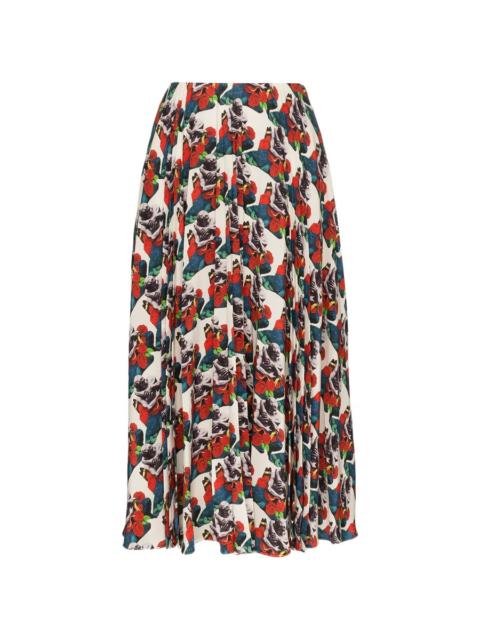 Valentino Valentino Garavani X Undercover Lovers Print Pleated Skirt