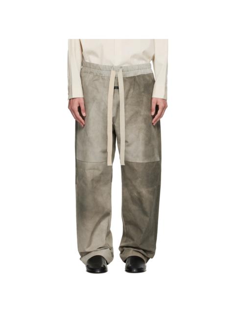 Fear of God Taupe Heavy Cotton Split Knee Trousers