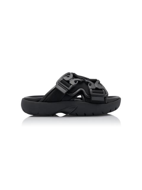 Bottega Veneta Nylon Slide Sandals black