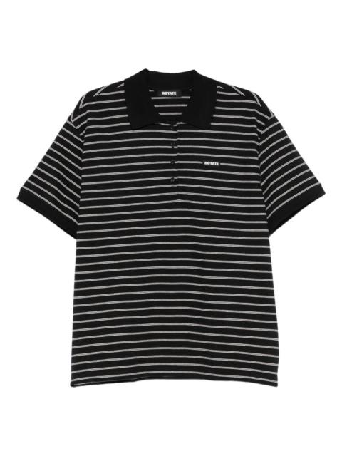 ROTATE piqué short-sleeve polo top