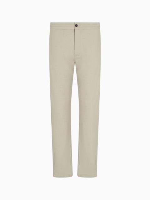 GIORGIO ARMANI TROUSERS IN PURE CASHMERE JERSEY CLOTH