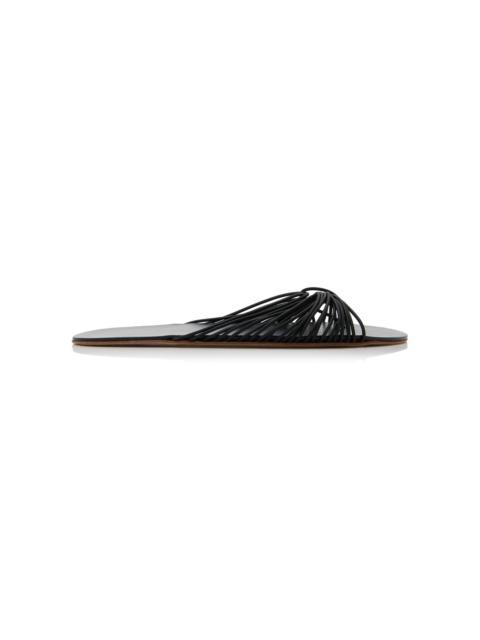 The Row Sara Gathered Thong Sandals black