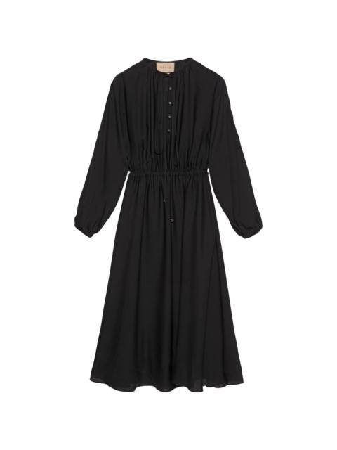 georgette silk midi dress