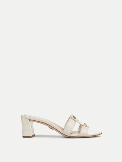 VERONICA BEARD VIA CROC-EMBOSSED SANDAL