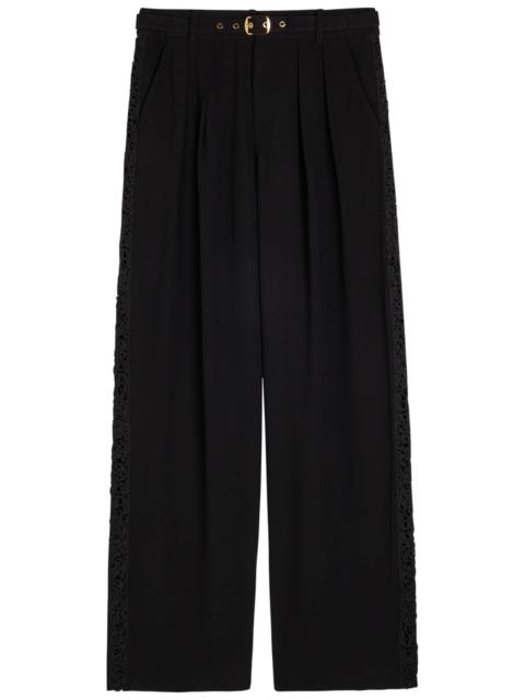 Zimmermann Zimmermann Lace Trim Wide Leg Pant