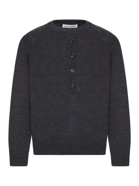 Our Legacy Our Legacy Men Charcoal Merino Wool Sweater