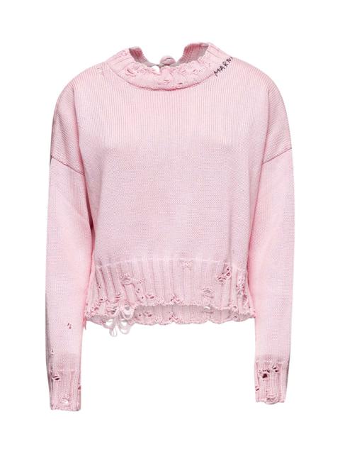Marni Pink cotton crop sweater